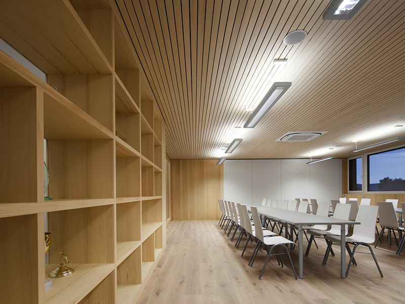 Office Space with mafi Oak Sand Brushed White Oil floorboards